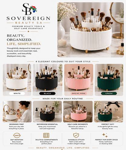 360° Rotating Makeup Brush & Beauty Organiser